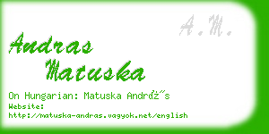 andras matuska business card